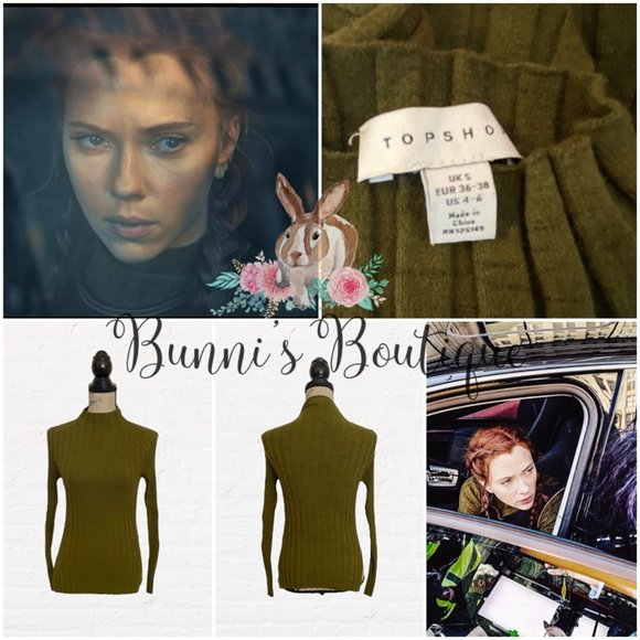 Natasha Romanoff Topshop Funnel Neck Sweater Black Widow Sz S - Picture 6 of 7